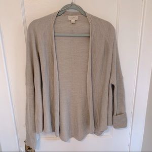 LOFT Open Beige Cardigan Sweater